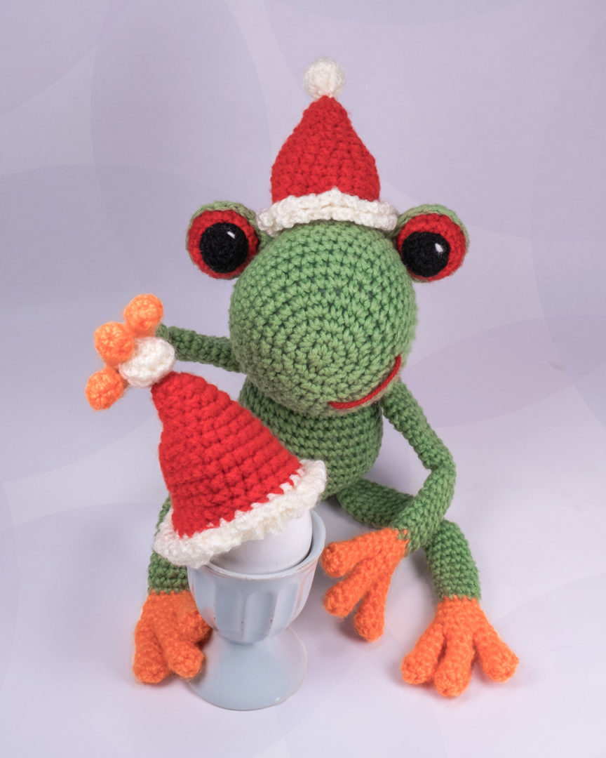 Frosch "Fred" mag seine Eier am liebsten weich...und mit Senf